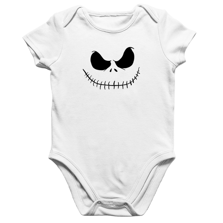 Body Bebê Algodão Scare Face - Branco