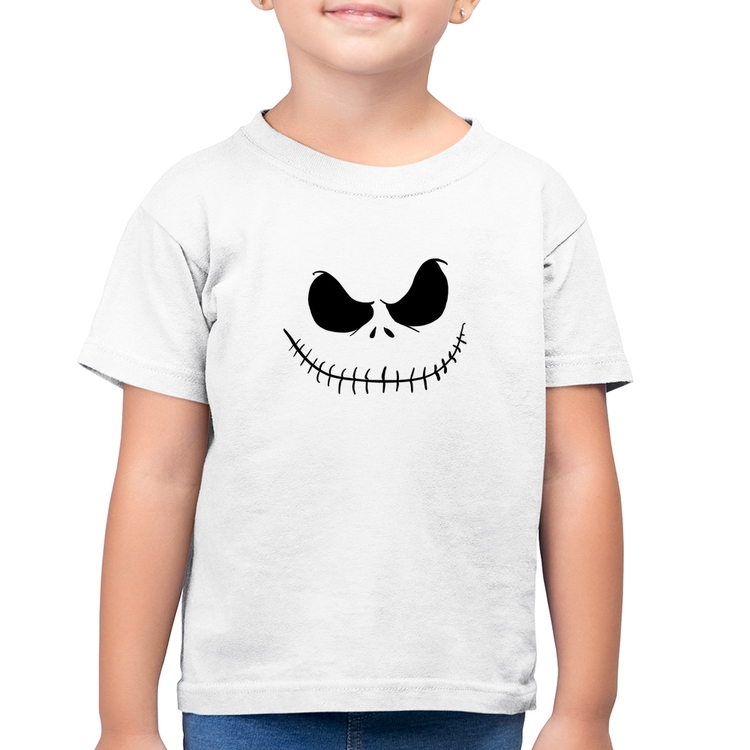 Camiseta Algodão Infantil Scare Face - Branca
