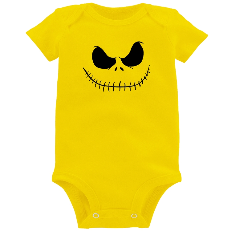 Body Bebê Scare Face - Amarelo