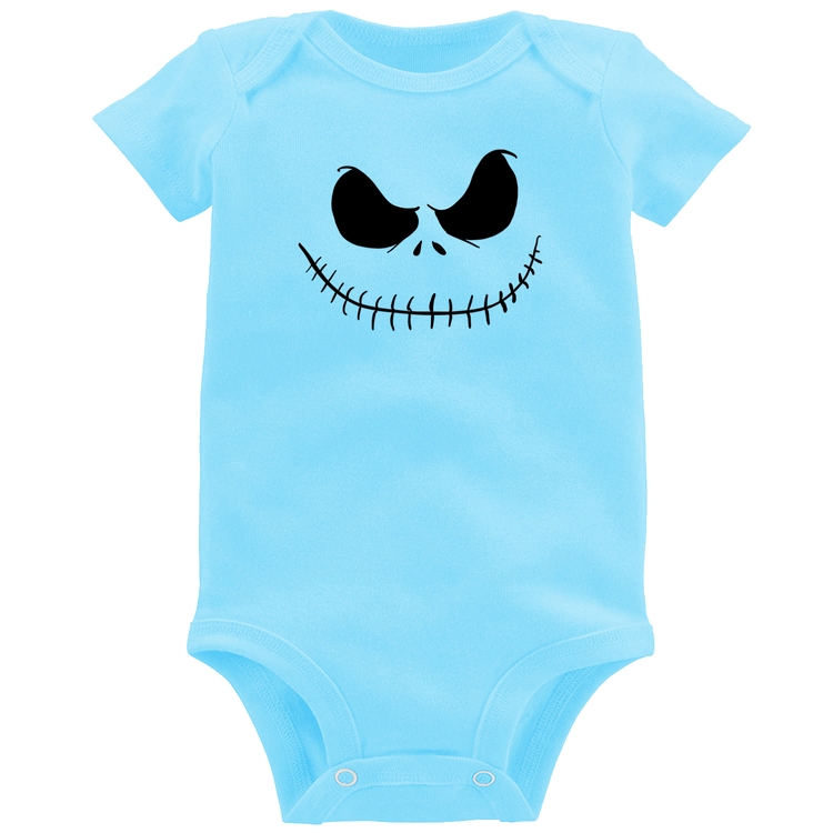 Body Bebê Scare Face - Azul Bebê