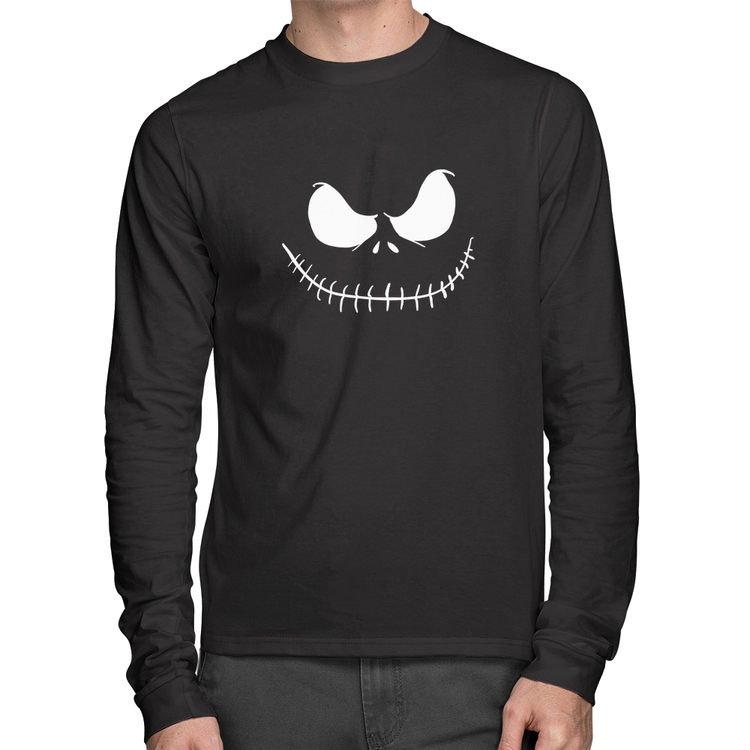 Camiseta Algodão Scare Face Manga Longa