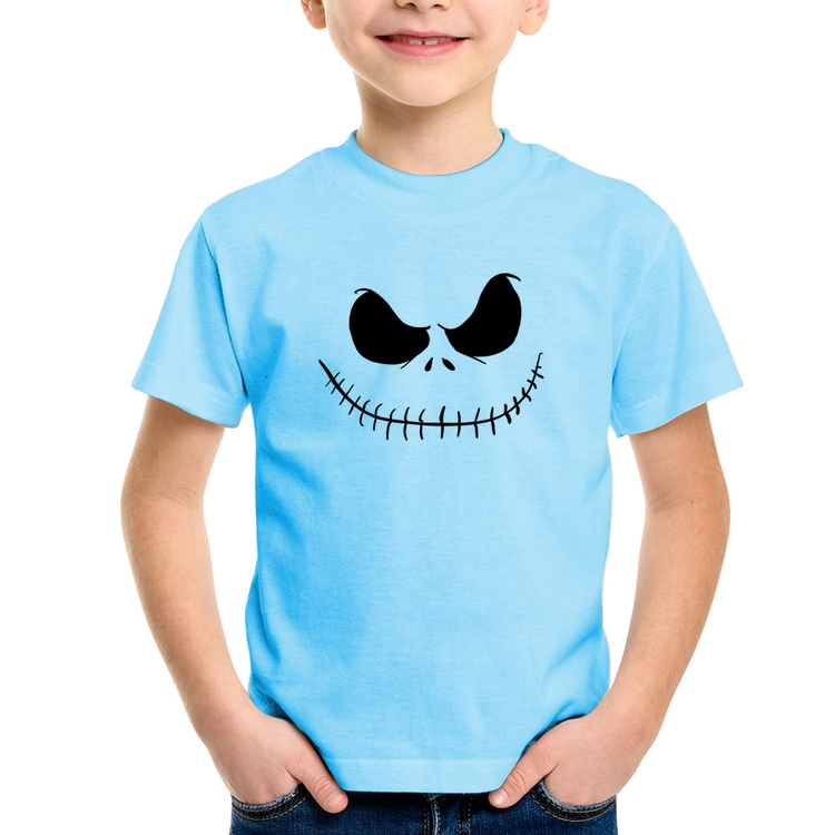 Camiseta Infantil Scare Face - Azul Bebê