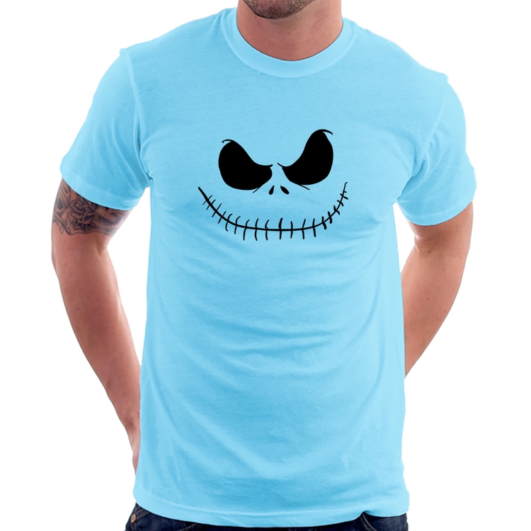 Camiseta Scare Face - Azul Bebê