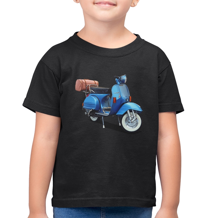 Camiseta Algodão Infantil Scooter Azul