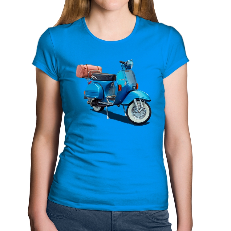 Baby Look Algodão Scooter Azul - Azul