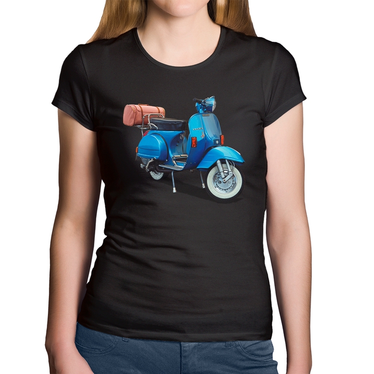 Baby Look Algodão Scooter Azul