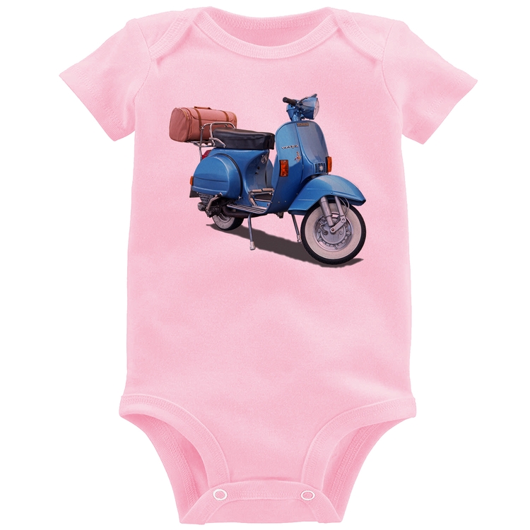 Body Bebê Scooter Azul - Rosa Bebê