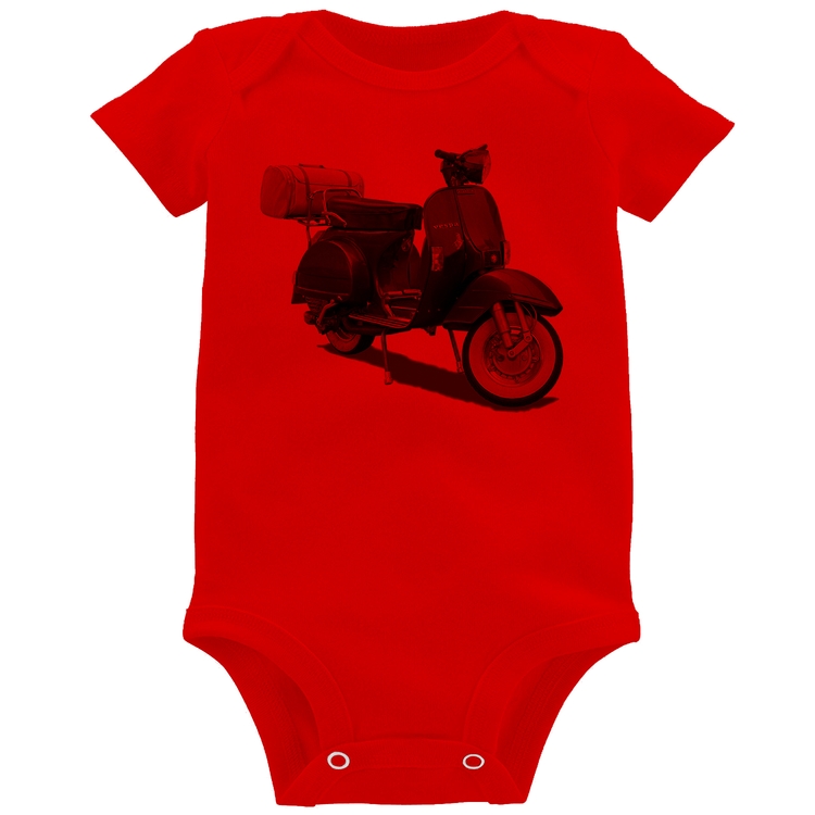 Body Bebê Scooter Azul - Vermelho
