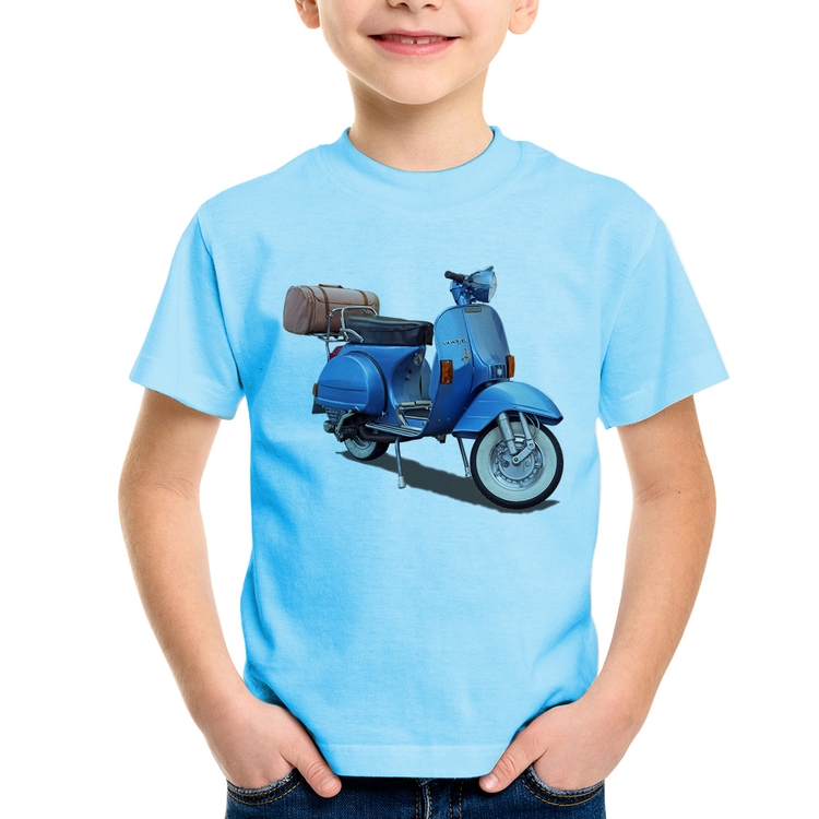 Camiseta Infantil Scooter Azul - Azul Bebê