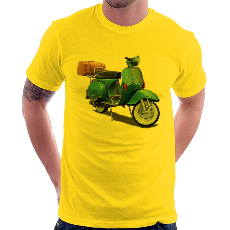 Camiseta Scooter Azul - Amarela
