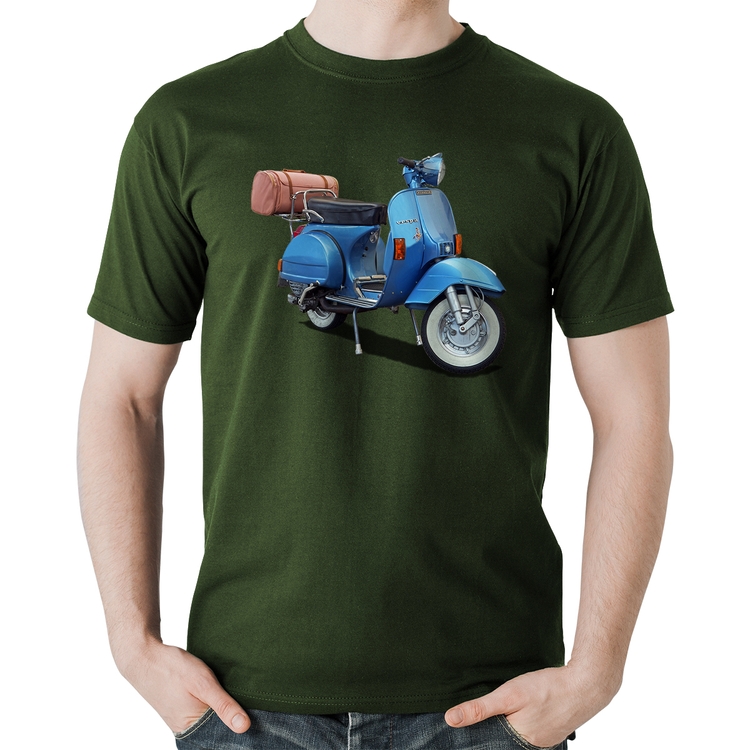 Camiseta Algodão Scooter Azul - Musgo