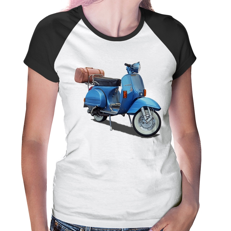 Baby Look Raglan Scooter Azul