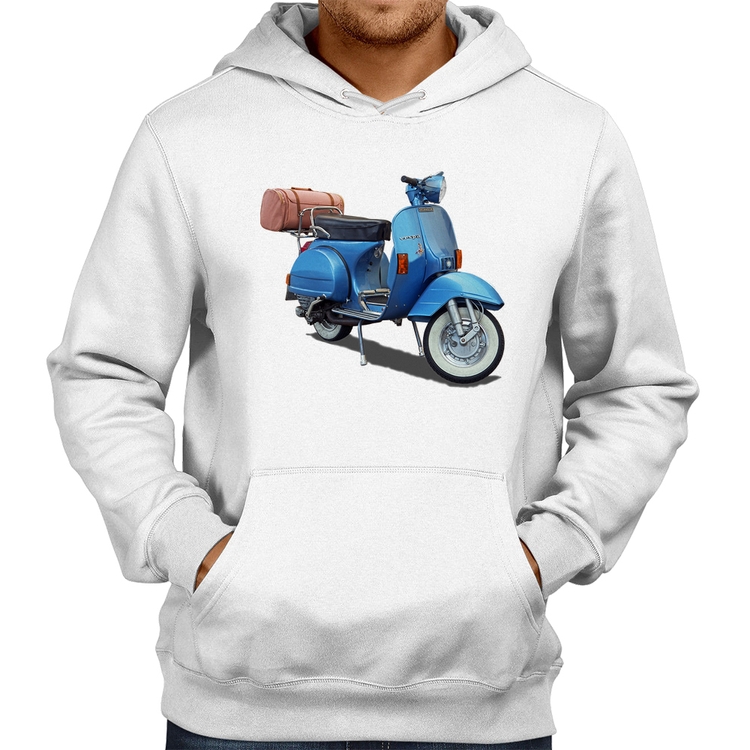 Moletom Scooter Azul - Branco