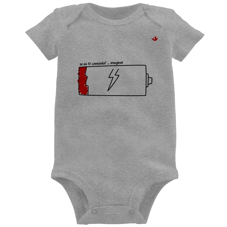 Body Bebê Se eu tô cansada? - Cinza