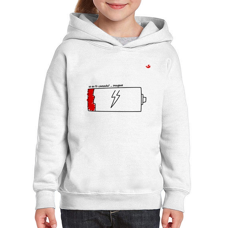 Moletom Infantil Se eu tô cansada?