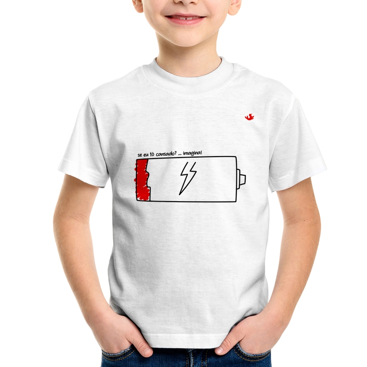 Camiseta Infantil Se eu tô cansado?