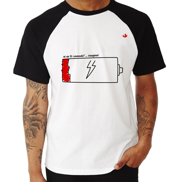 Camiseta Raglan Se eu tô cansado?
