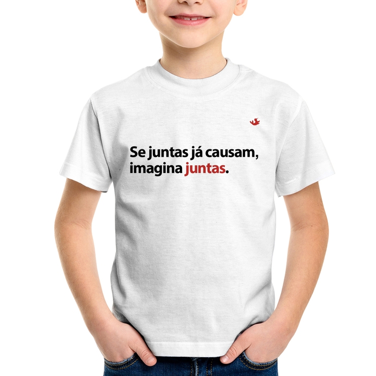 Camiseta Infantil Se juntas já causam, imagina juntas
