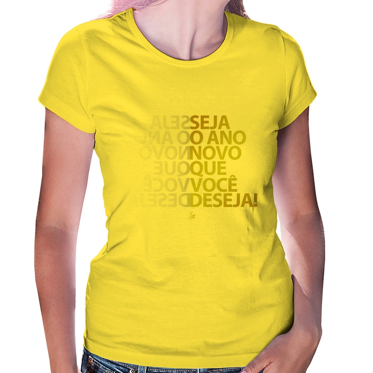 Baby Look Seja o ano novo que você deseja! - Amarela