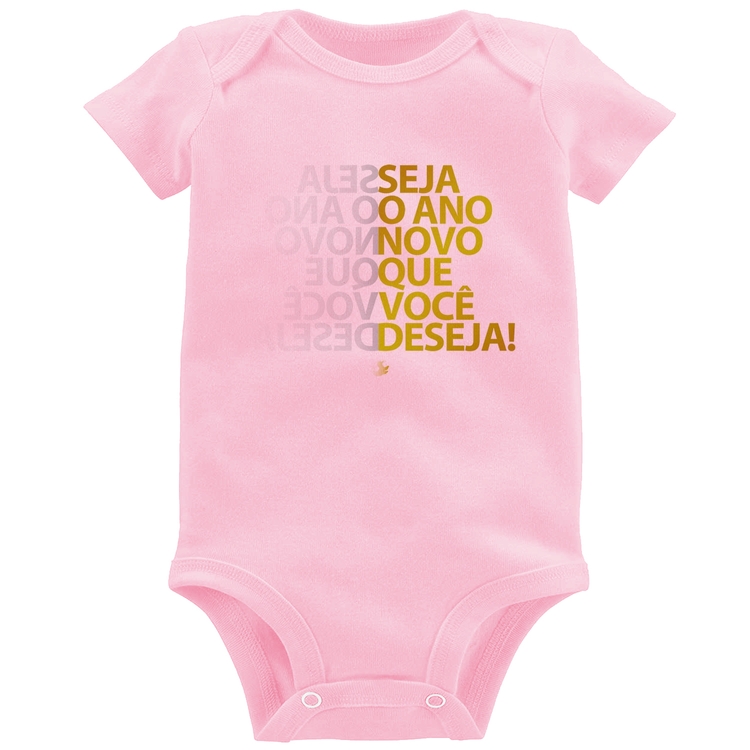 Body Bebê Seja o ano novo que você deseja! - Rosa Bebê