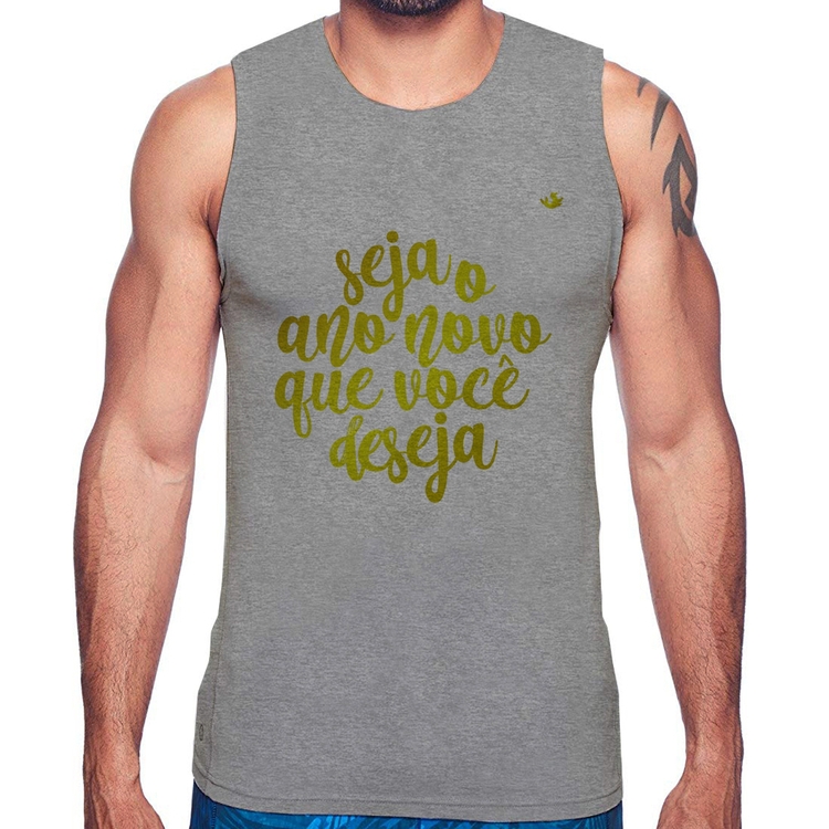 Regata Seja o ano novo que você deseja - Cinza