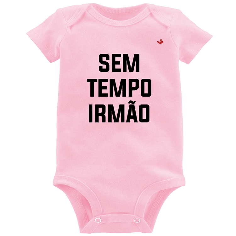 Body Bebê Sem tempo irmão - Rosa Bebê