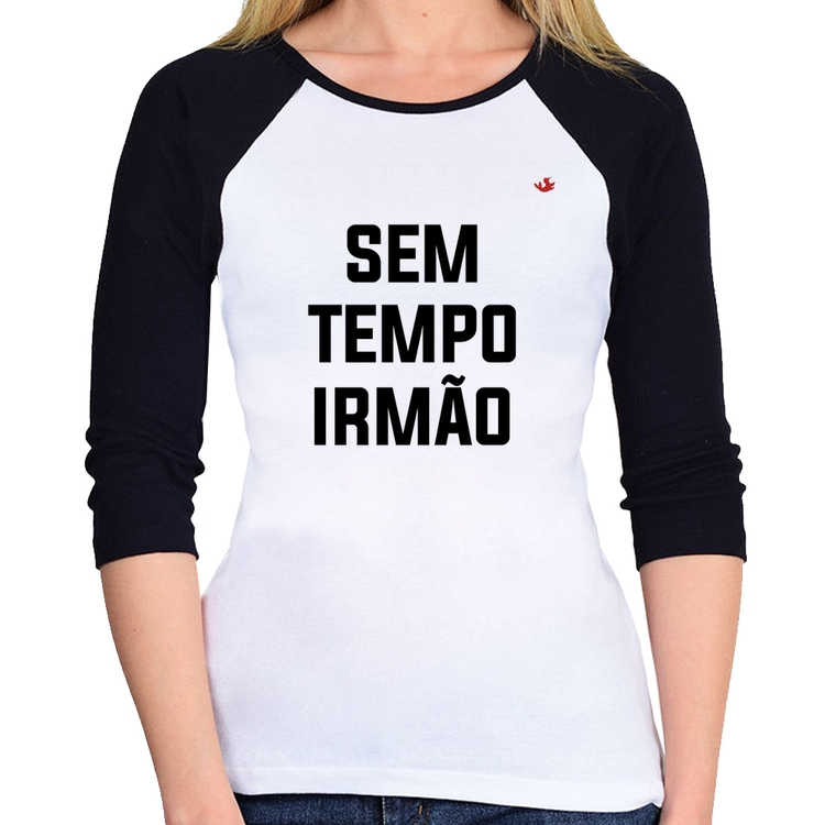 Baby Look Raglan Sem tempo irmão Manga 3/4