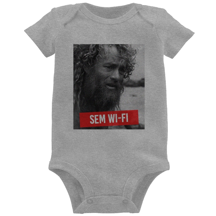 Body Bebê Sem Wi-Fi - Cinza