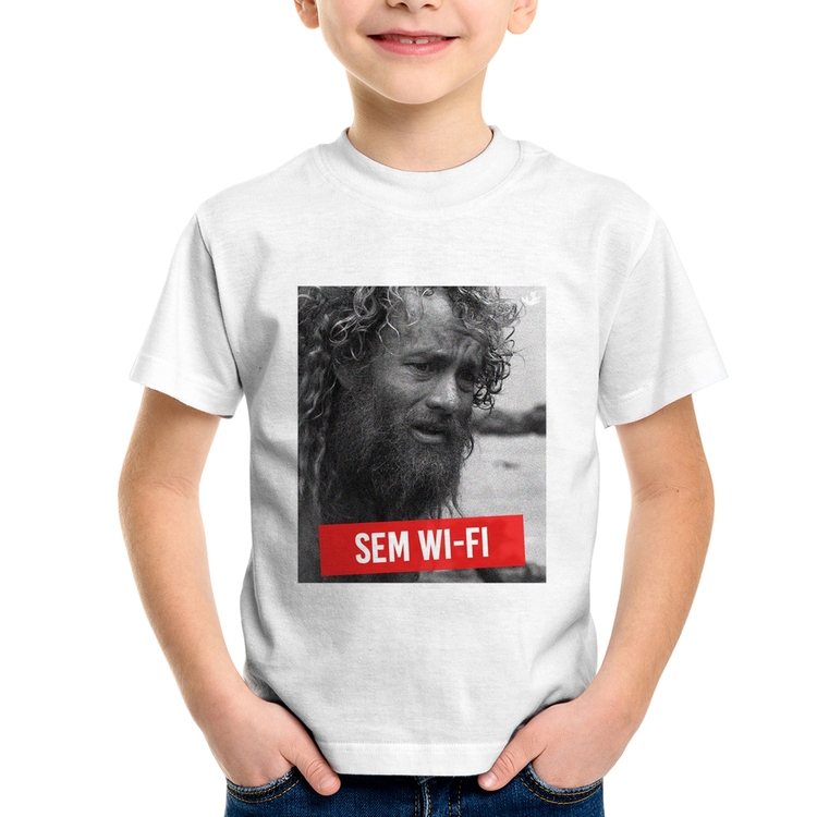 Camiseta Infantil Sem Wi-Fi