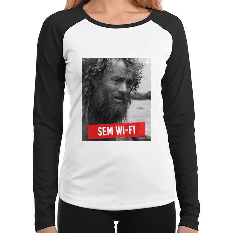 Baby Look Raglan Sem Wi-Fi Manga Longa