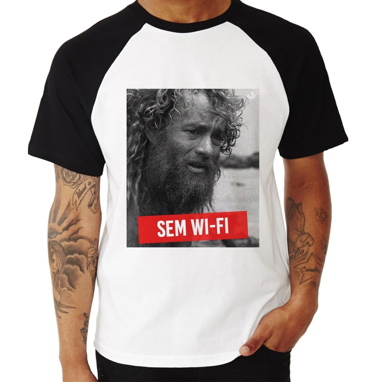Camiseta Raglan Sem Wi-Fi