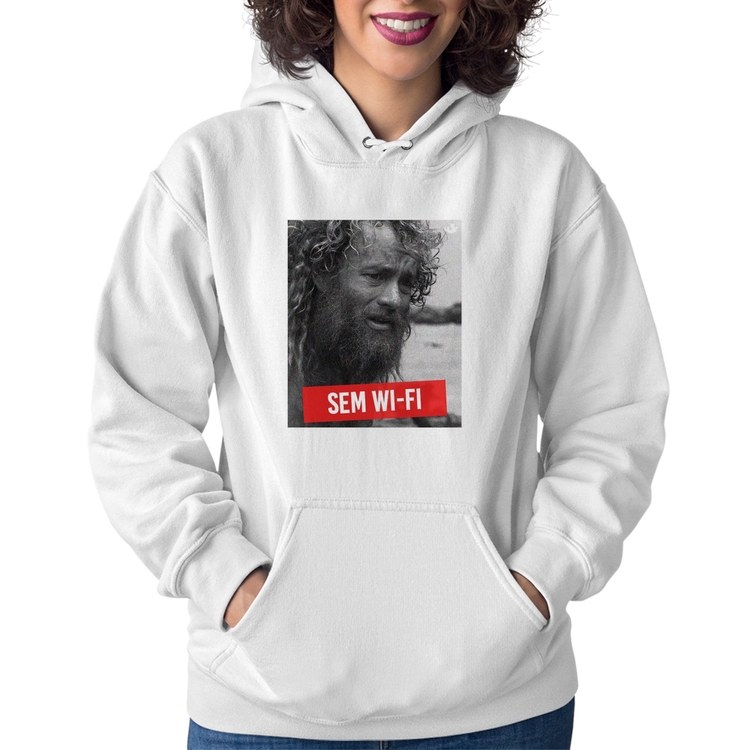 Moletom Feminino Sem Wi-Fi - Branco