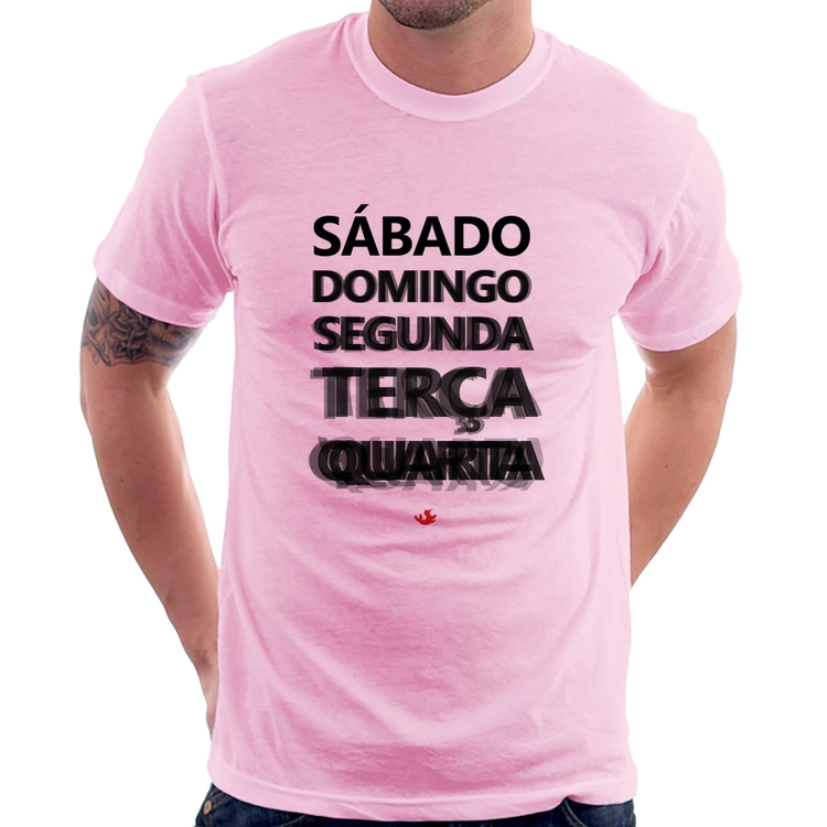 Camiseta Semana do carnaval - Rosa Bebê