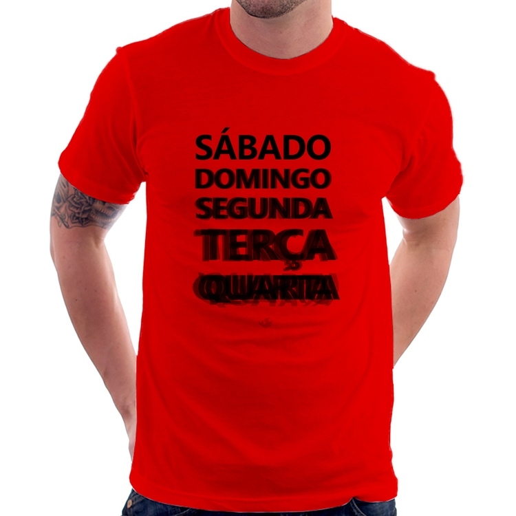 Camiseta Semana do carnaval - Vermelha