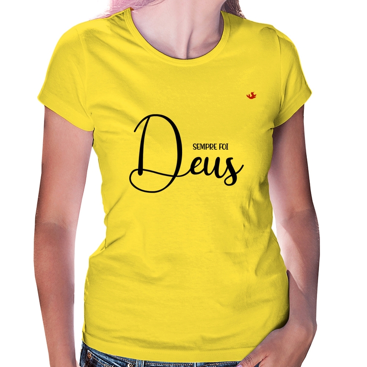 Baby Look Sempre foi Deus - Amarela