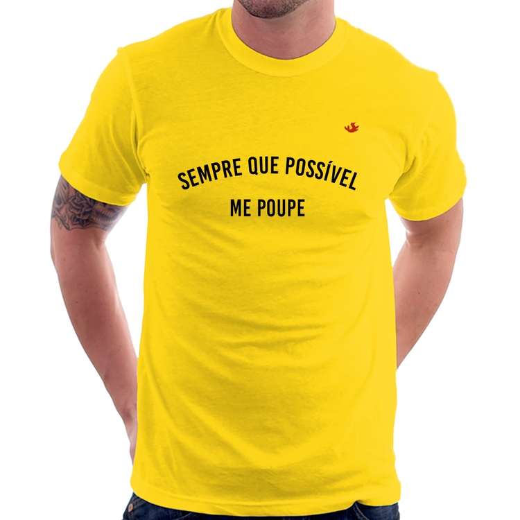 Camiseta Sempre que possível me poupe - Amarela