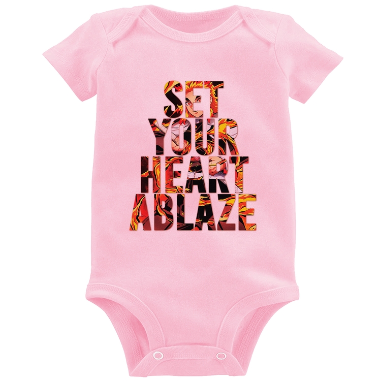 Body Bebê Set your heart ablaze - Rosa Bebê