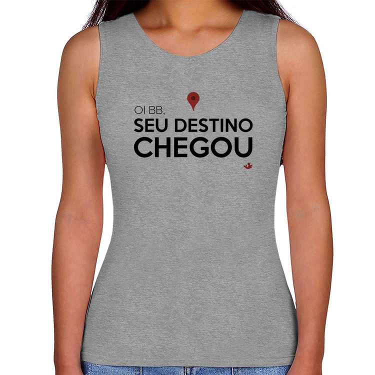 Regata Feminina Seu destino chegou - Cinza