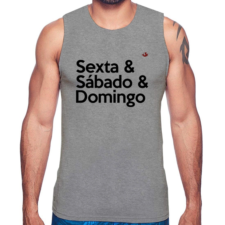 Regata Sexta & Sábado & Domingo - Cinza