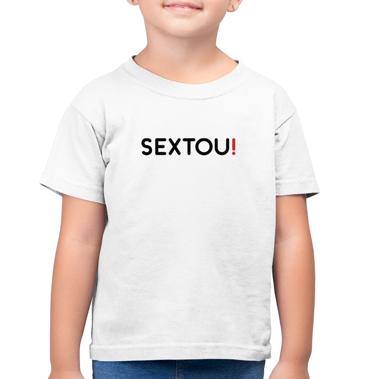 Camiseta Algodão Infantil Sextou! - Branca