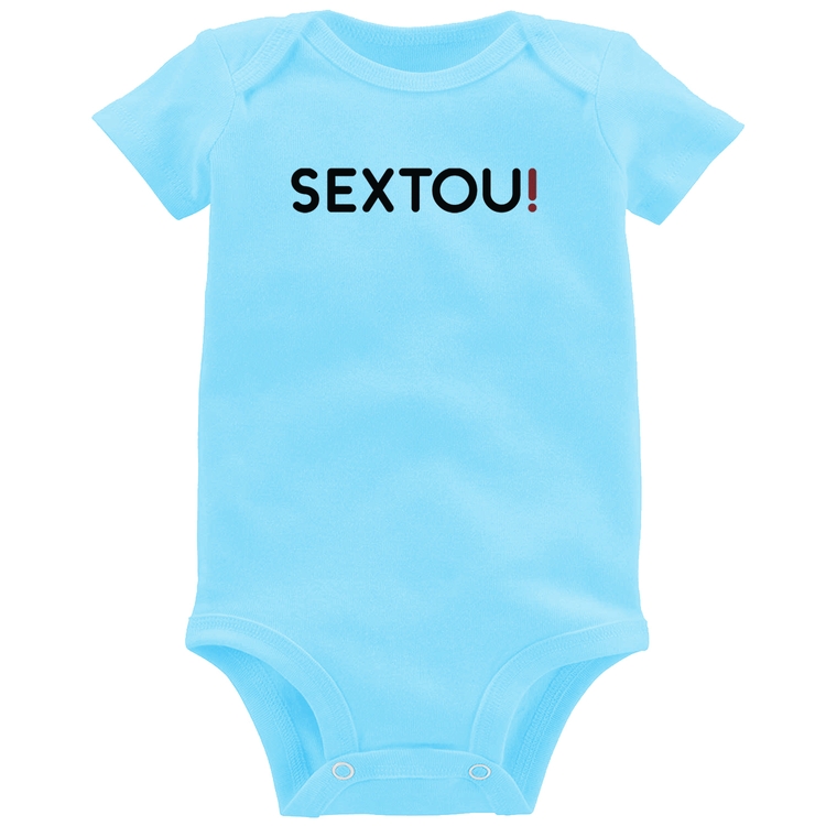 Body Bebê Sextou! - Azul Bebê