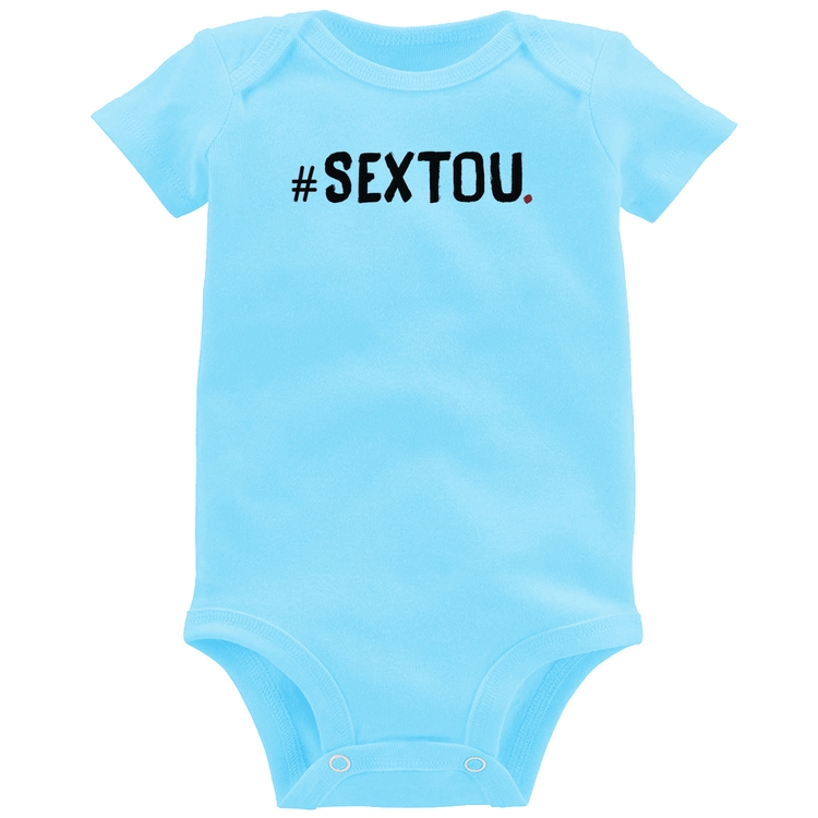 Body Bebê Sextou Hashtag - Azul Bebê