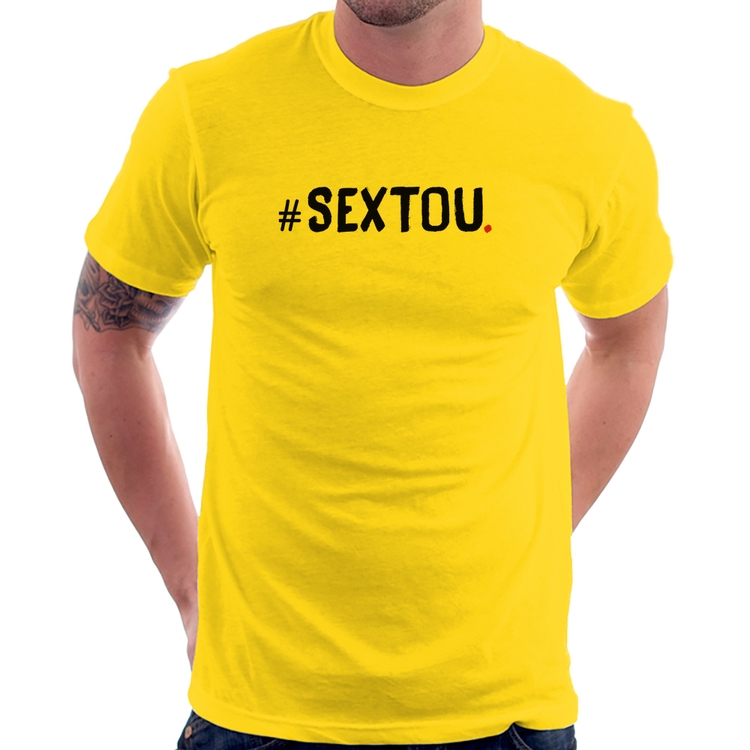 Camiseta Sextou Hashtag - Amarela