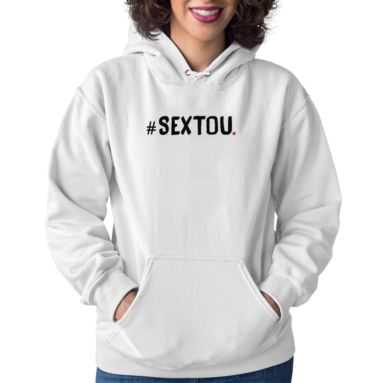 Moletom Feminino Sextou Hashtag - Branco