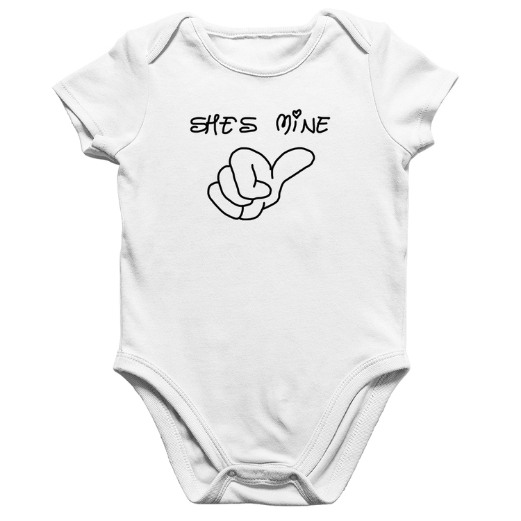 Body Bebê Algodão She's Mine - Branco