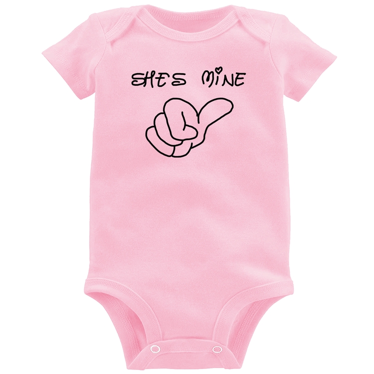 Body Bebê She's Mine - Rosa Bebê