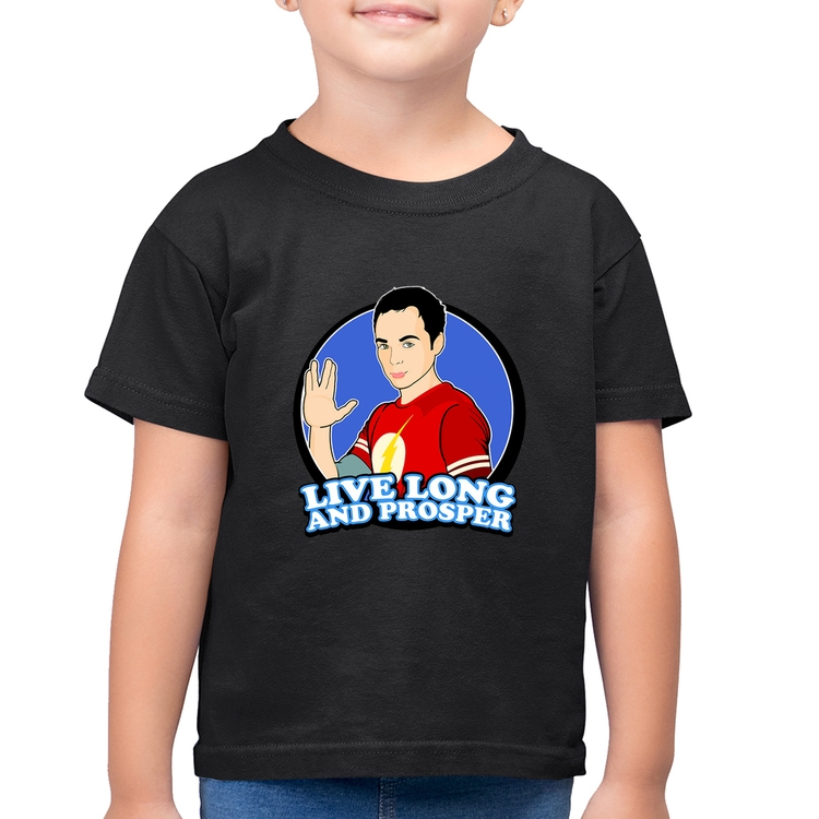 Camiseta Algodão Infantil Sheldon Spock
