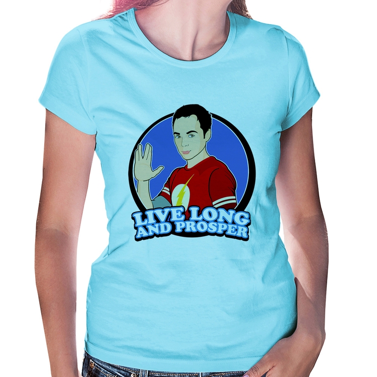 Baby Look Sheldon Spock - Azul Bebê