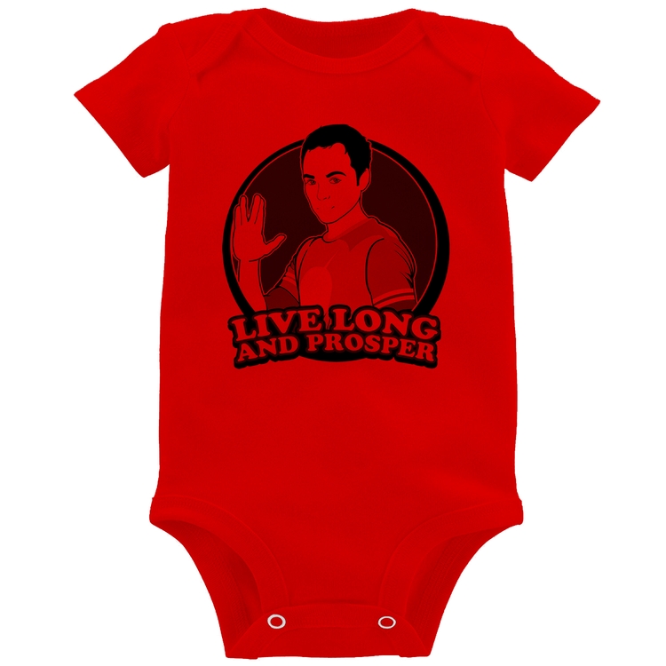 Body Bebê Sheldon Spock - Vermelho