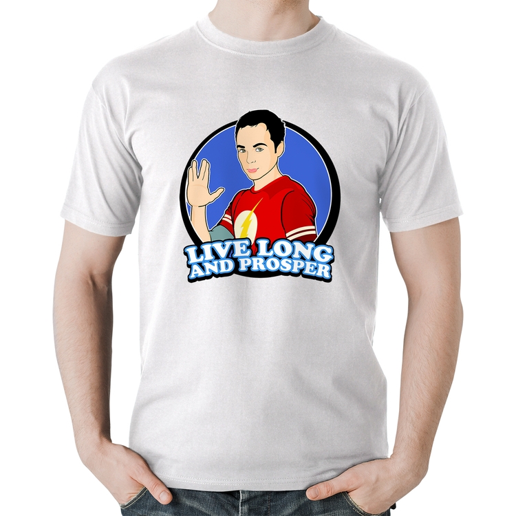 Camiseta Algodão Sheldon Spock - Branca